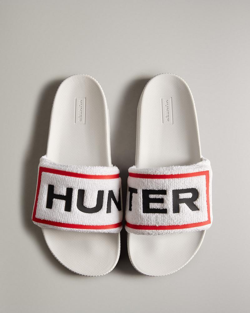 Sandal Hunter Terry Towelling Logo Adjustable  Homme | CUI-6669434