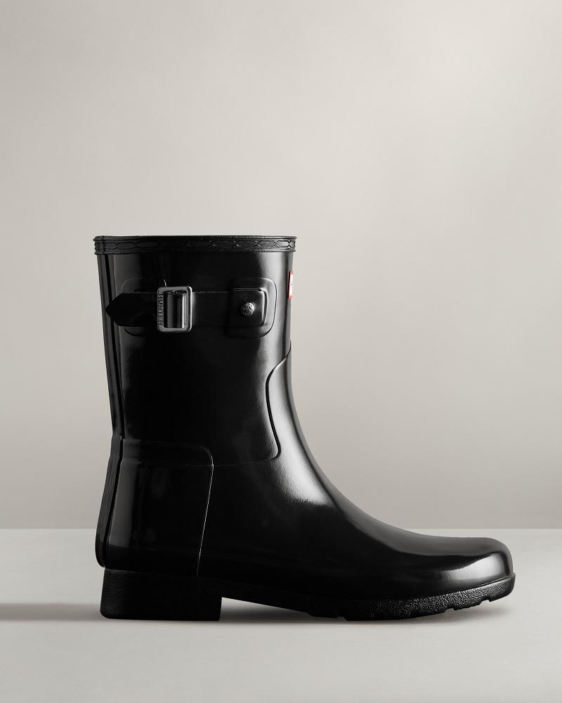 Bottes de Pluie Hunter Refined Slim Fit Corta Gloss  Femme | YCS-6092955