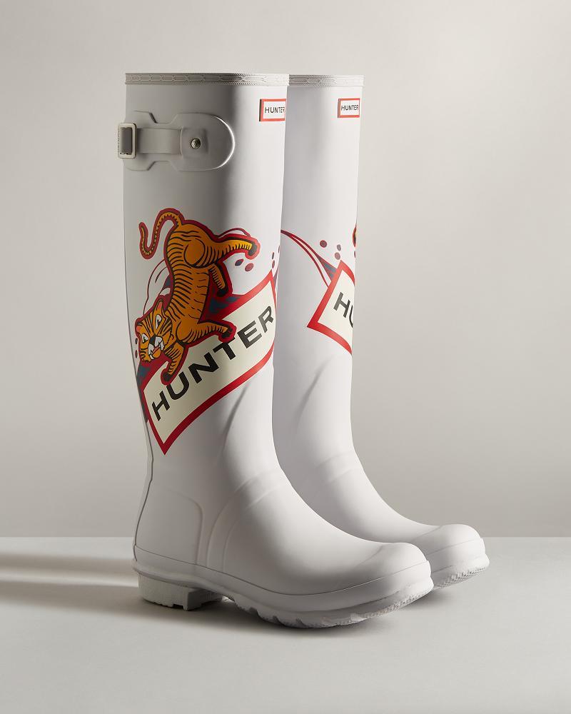 Bottes de Pluie Hunter Lunar New Year Large Tiger Logo Alti  Femme | PDC-4961974