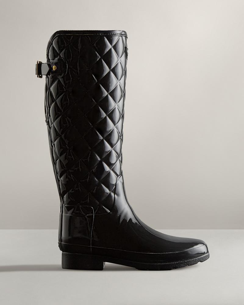 Bottes de Pluie Hunter Refined Slim Fit Adjustable Quilted Alti  Femme | REA-1630784