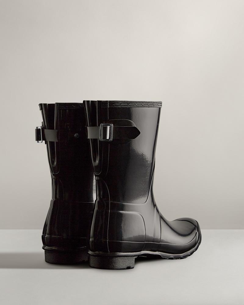 Bottes de Pluie Hunter Corta Back Adjustable Gloss  Femme | AKS-5285063