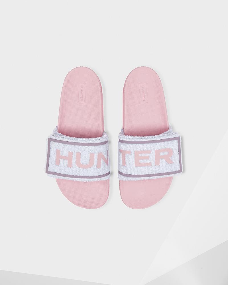 Sandal Hunter Terry Towelling Logo Adjustable  Femme | HRK-1316955