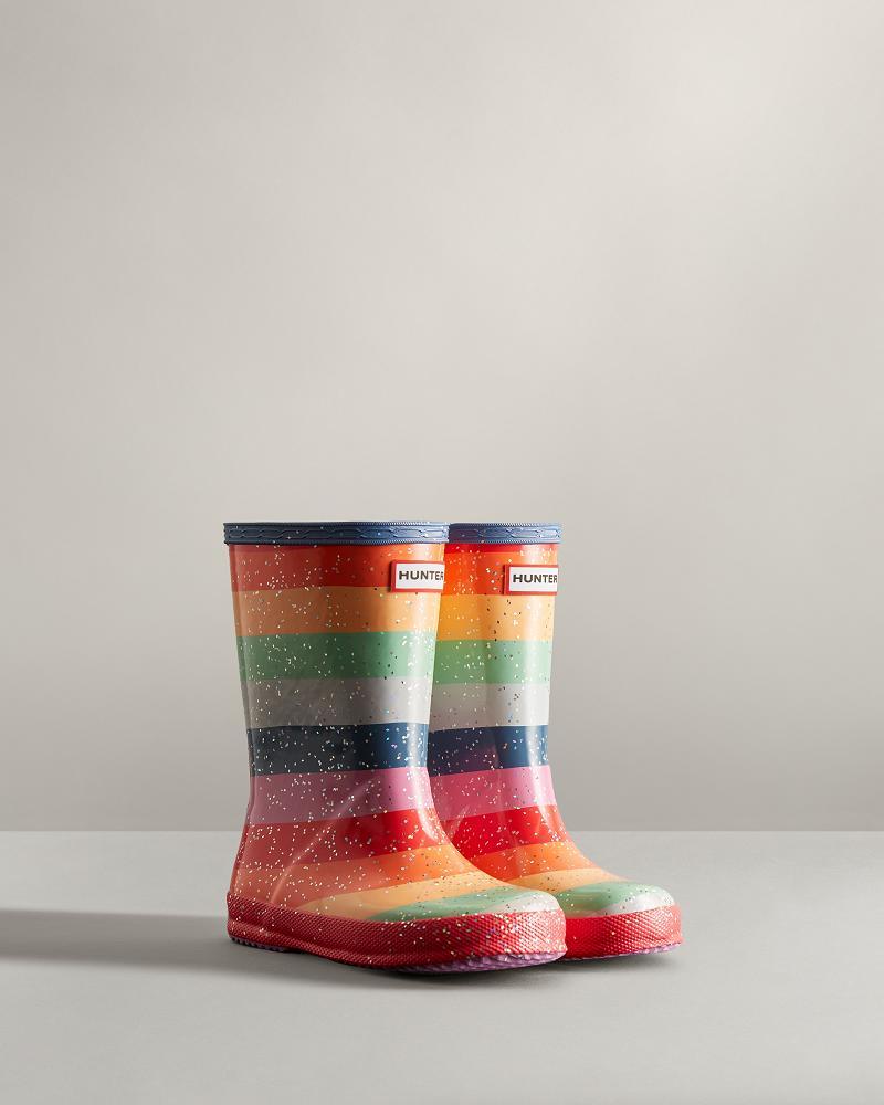 Bottes de Pluie Hunter First Classiche Glitter Rainbow  Enfant | JPC-2033095