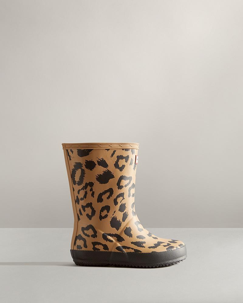 Bottes de Pluie Hunter First Hybrid Leopard Print  Enfant | EST-8524815